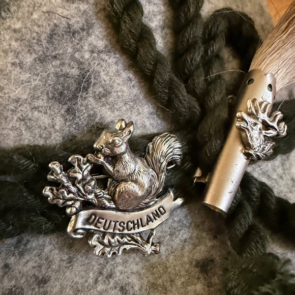 Vintage Wool Bavarian Oktoberfest Hat Gray Youth Size - Picture 2 of 14